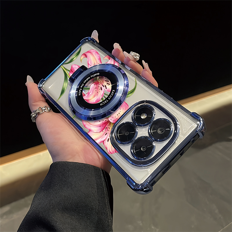 Vivo Y28 - Telefoonhoesje met patroon van twee roze