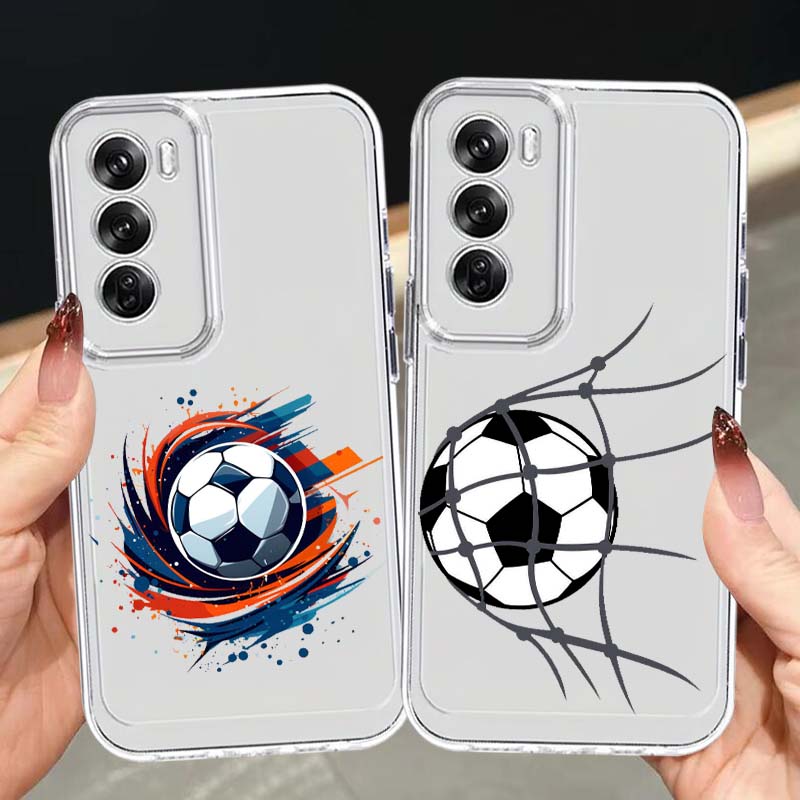 Oppo A78 - Voetbal Kunst Patroon Telefoonhoesje voor OPPO