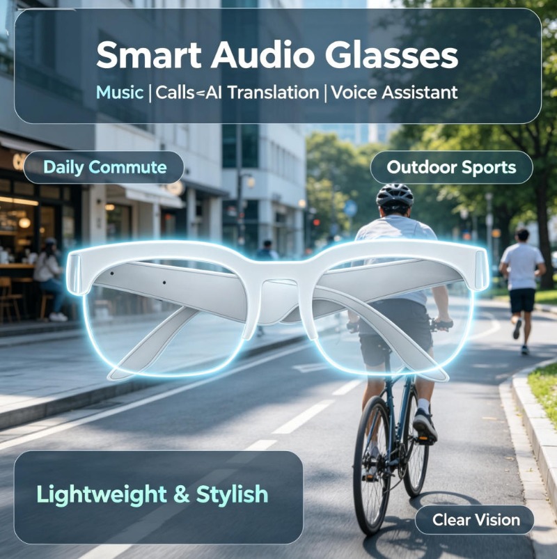 Slimme bril met beengeleiding, - Smart Glasses Lens recensie en prijs